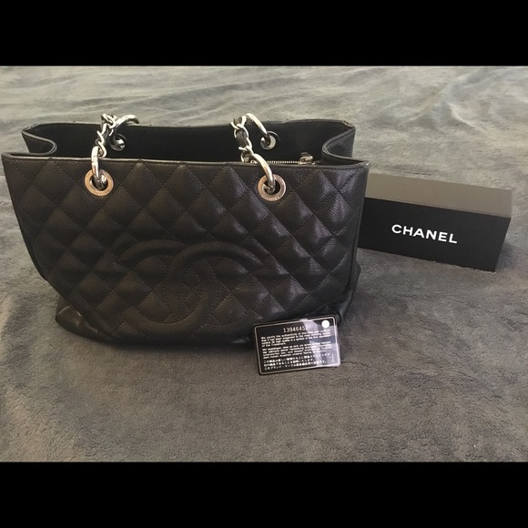 Chanel Quilted Grand Caviar Shopping Tote - Picture 1 of 4